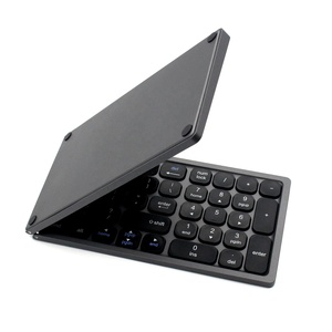 Portable <strong>Mini</strong> Folding Wireless <strong>Bluetooth</strong> <strong>Keyboard</strong> Ergonomic BT <strong>Keyboard</strong> With Numeric Keypad for Window Android IOS I Pad Phone