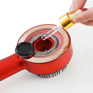 Vibration Massage Heating 3 <strong>in</strong> <strong>1</strong> Multi Functional <strong>Red</strong> Light Portable Hair Oil Applicator Electric Head Scalp Massage Comb Brush - Product Image 1