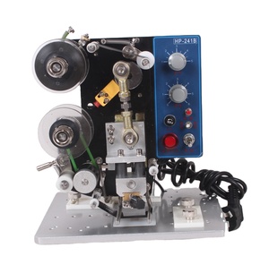 Halbautomat ische elektrische Farbband-Chargen codierung druckmaschine 10 Motor kartons 2 und 3 Zeilen Nummern stempelset für Kunststoff akzeptieren - Product Image 1