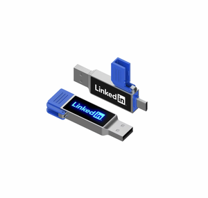 最新设计的Usb礼品led灯标志2合1 C型Usb C闪存驱动器，带七彩灯标志，新型C型Usb驱动器32gb 64gb - Product Image 5