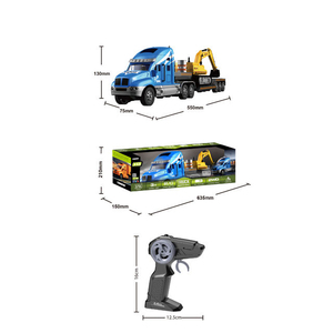 1/14 tam fonksiyonlu RC traktör römork taşıma oyuncak çocuklar için yarı römork seti çekici kamyon araba - Product Image 5