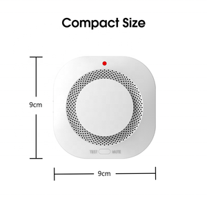 Giá rẻ nhất kích thước nhỏ gọn độc lập cảm biến khói quang điện AA * 2 Pin hoạt động báo động phát hiện khói - Product Image 5