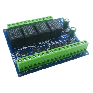 R4DVI04 4ch 0-10V / 0-5V tensione ingresso analogico 4AI-4DI-4DO analogico digitale misto IO modulo Modbus RTU RS485 scheda relè DC 12V 24V