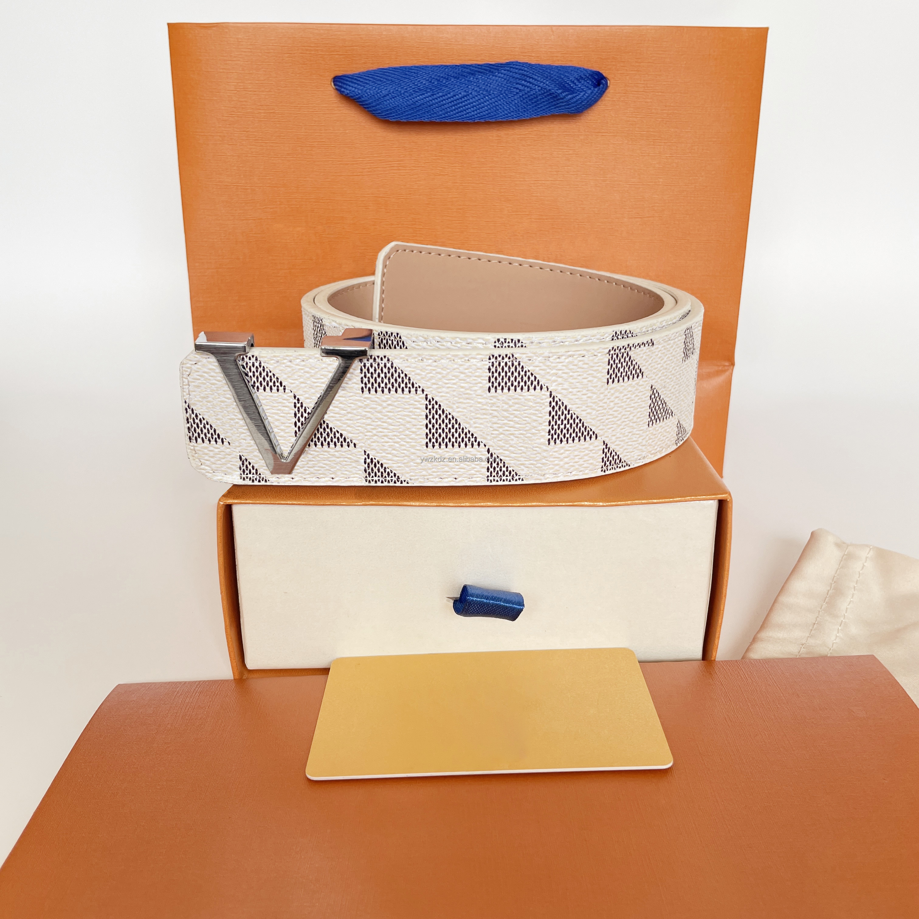 Blanc - Motif 05 + Boucle Argentée + Coffret