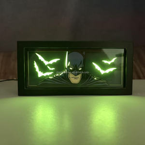 Bat người đàn ông nghệ thuật giấy khắc ánh sáng kỳ nghỉ bên món quà cạnh giường ngủ ánh sáng ban đêm trang trí nội thất nhựa khung ảnh món quà tốt nhất - Product Image 2