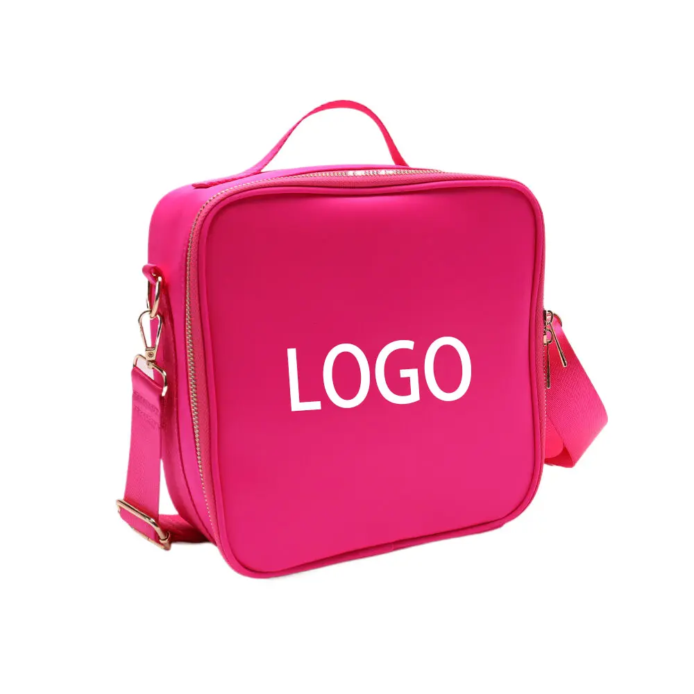 Popsbag KEINE MOQ 8 Farben personalisierte Sticktasche Rückkehr in die Schule Mädchen Jungen Nahrung Nylon Picknick Mittagessen für Kinder