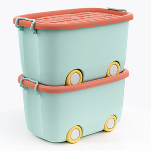 子供用おもちゃ収納ボックスホームオーガナイザーベビー服スナック収納プラスチック収納ファンボックス - Product Image 5