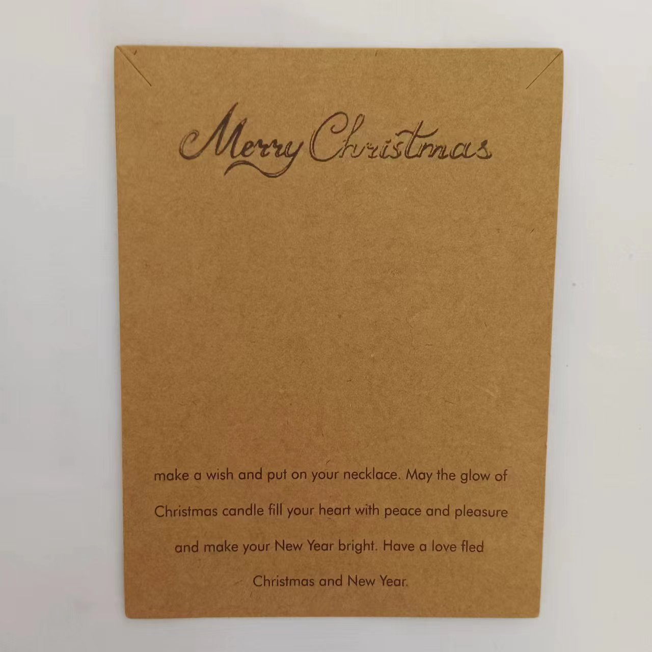 การ์ดสีน้ำตาลสุขสันต์วันคริสต์มาสขนาด7.5x10ซม