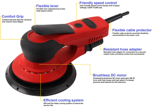 2022 New Power Tools 280w 125mm a Nail Electric Random Orbital <strong>Sanders</strong> With Fashionable Design for Grinding Surface - Product Image 6