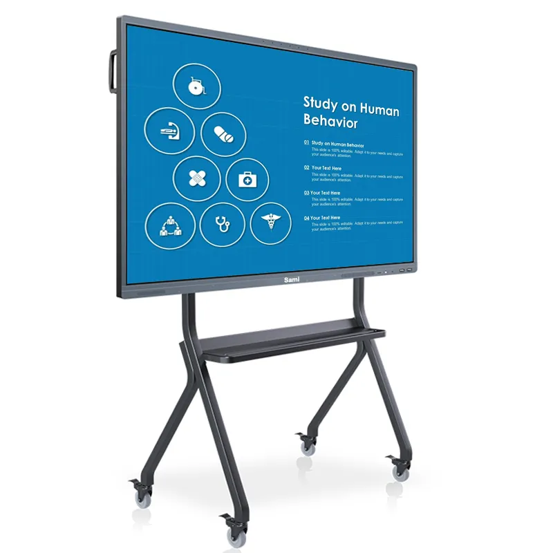 Odm 4K Android Ops 65 Inch Draagbare Interactieve Display Smartboard 75 86 100 110 Inch Touchscreen Lcd Monitor Whiteboard