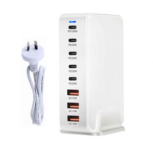 240W usb-c PD充电器台式USB C端口适配器快速充电技术9V/3A12V/3A15V/3A20V/5A28V/5A C型30W 100W输出