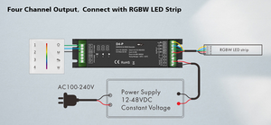 D4-P 4-канальная Светодиодная лента RGB RGBW постоянного напряжения DMX512 & RDM декодер светодиодный контроллер - Product Image 5
