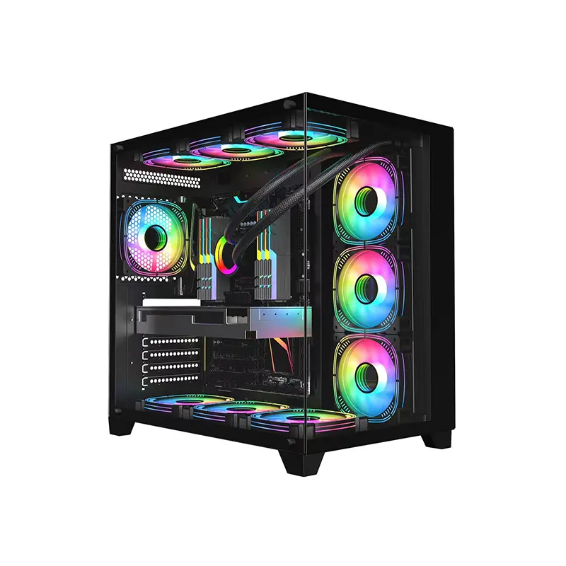 Tempered Glass Gaming PC Case Full Tower ATX Case Cabinet PC for Gamer Computer