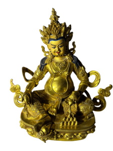 Tượng đồng jambhala vàng và thủ công mỹ nghệ đồng Phật Giáo Ấn Độ, nepalese và Tây Tạng - Product Image 4