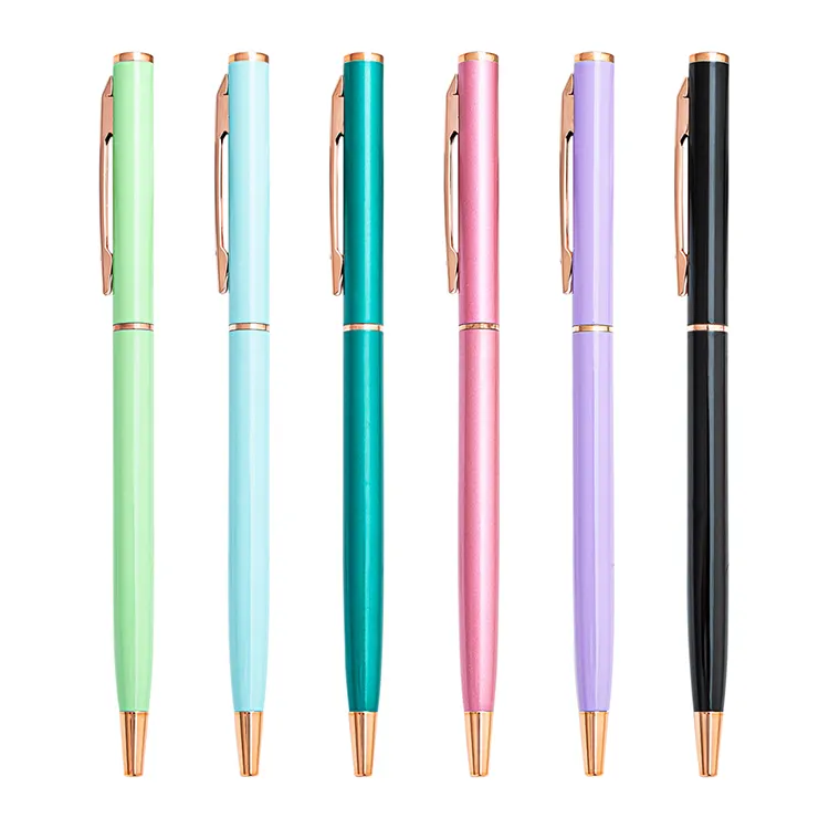 JH معدن بتصميم أنيق قلم روز الذهب الأجهزة ضئيلة أقلام للفنادق