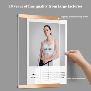 A4透明亚克力展示板A3墙报框无冲孔木宣传展示板广告牌尺寸A5 - Product Image 4