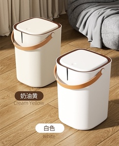 Contenedor de basura rectangular de pie de plástico con estructura protectora Cubo de basura de mano Tapa de almacenamiento al aire libre Hoteles incluidos - Product Image 3