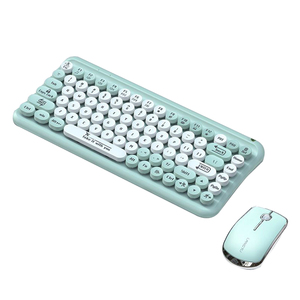 Wireless Punk Keyboard and Mouse Set <strong>Computer</strong> Apple I Pad Tablet Girls Cute Mini Small Portable Keyboard Mouse Combo - Product Image 1