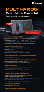 Leer, escribir y clonar ECU Xhorse Multi-Prog Multi Prog ECU Programador Versión de actualización de VVDI Prog con licencia MQB48 gratuita