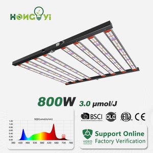HongYi 800W 8 barlar katlanabilir <span class=keywords><strong>LED</strong></span> büyümek işık şeritler geniş spektrum PPE 3.0umol/J tam spektrum bitki yetiştirme lambaları CE DLC Certificated sertifikalı