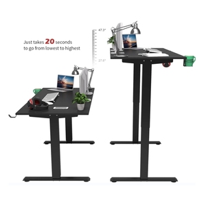 工厂现代简易电脑桌电脑站立式工作站游戏电脑桌带抽屉 - Product Image 3