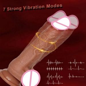 Realistischer 18-22cm Schub <span class=keywords><strong>dildo</strong></span> vibrator für Frauen Weiches Sexspielzeug für Erwachsene mit Heizung für Anal Clit & G-Punkt Stimulation - Product Image 2