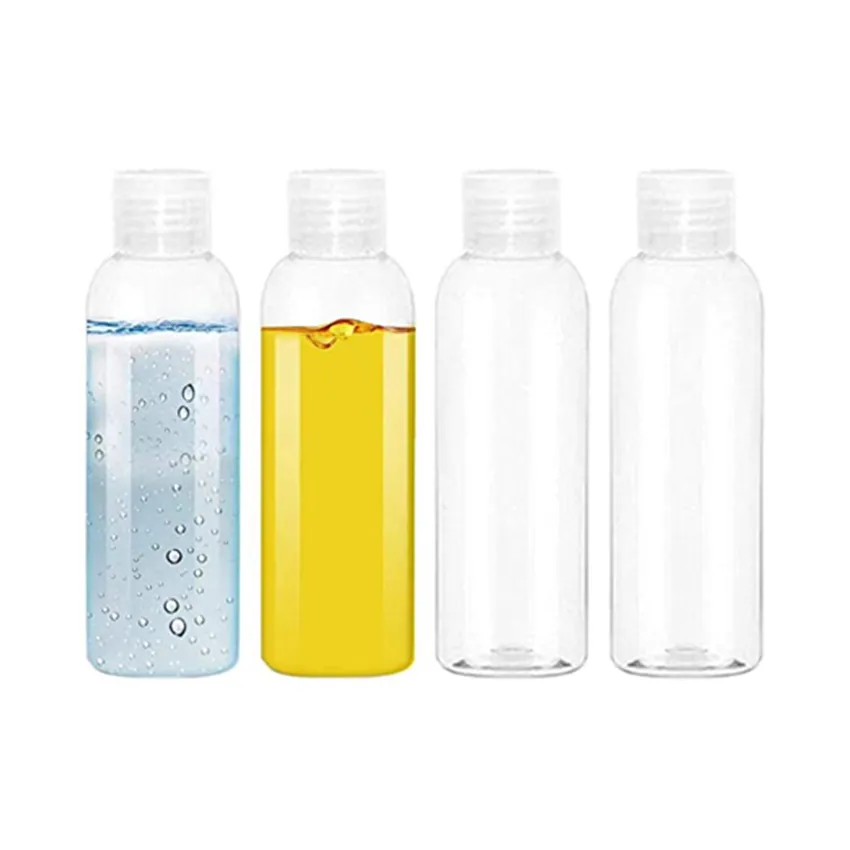 100ML Vuota di Plastica Trasparente Bottiglie di Spremere con Superiore del Disco di Vibrazione Tappo di Bottiglia di Viaggi BPA-Free Contenitori