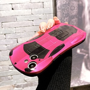 Nuova custodia di lusso per telefono con Design per auto sportive 3D per Iphone 11 14 13 12 15 Pro Max Cover in silicone Anti-caduta per coppie Creative di moda