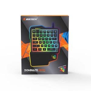 JERTECH GK10 35 Keys Ergonomic Multicolor Backlit Usb Wired Game <strong>Keypad</strong> Left One Hand Mini Gaming <strong>Keyboard</strong> - Product Image 1