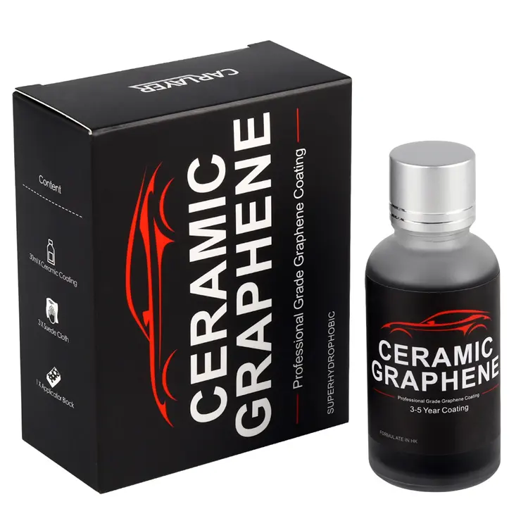 Nano revêtement 10h soins de voiture 30ml hydrophobe graphène revêtement céramique verre haute brillance