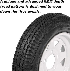 4.8-12 4.8x12 480-12 4.80-12 römork lastikleri ile 12 ''jantlar, 5 Lug 4.5'', yük aralığı C, 6PR - Product Image 5