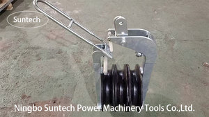 Manual <strong>Stringing</strong> <strong>Block</strong> with Rubber Lined Aluminium Sheave for Construction Use Durable Tools - Product Image 2