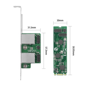 M.<strong>2</strong> Dual Port Lan Card Wired <strong>2</strong>.5 Gigabit Ngff B Key m Key Ethernet Desktop <strong>Computer</strong> Card for PXE - Product Image 5