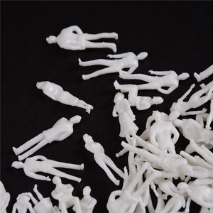 1:50 1:200スケールミニチュアホワイトABSモデル建築モデルと列車モデルの人間像 - Product Image 4