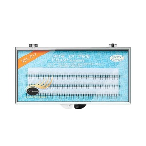 Yıldız renkleri 3 satır 0.7mm C D kıvırmak küme kirpik 14 16 18mm düğüm ücretsiz 3D ipek önceden yapılmış hayranları kirpik uzantıları - Product Image 1