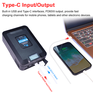 74Wh V-Mount V-Shape Battery Compatible with Sony <strong>Camera</strong> Camcorder DSLR USB-C <strong>Input</strong>/<strong>Output</strong> D-Tap Port DC <strong>Output</strong> for Laptop - Product Image 5
