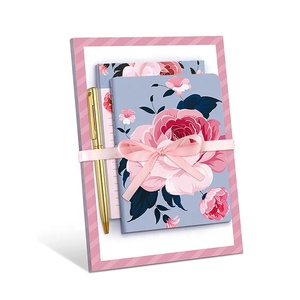 4 Pieces <strong>Notepad</strong> Bundle with Pen Pretty Pink Notepads Pen and Stationary Present Set, 3 <strong>Notebooks</strong> and Golden Pen Gift Set - Product Image 1