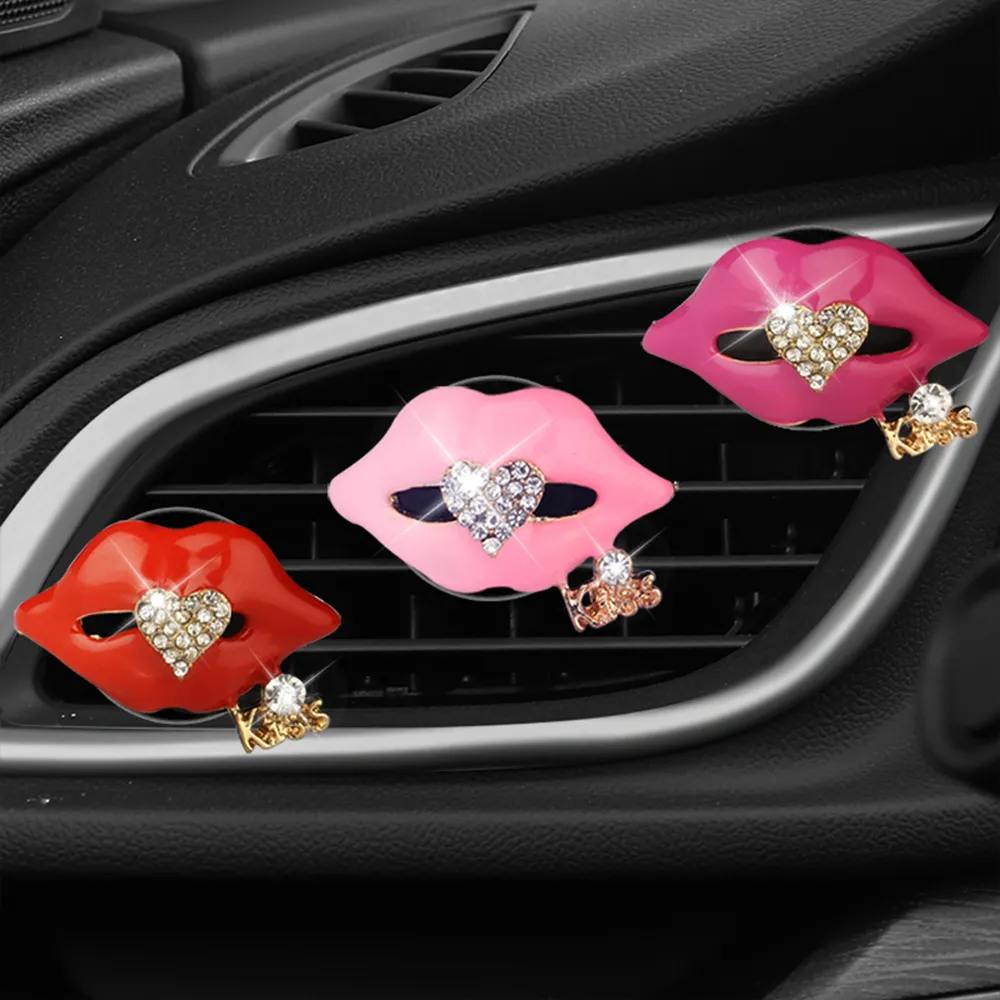 Cheap Price Wholesale Mini Lips Shape Car Vent Perfume Clip Sexy Creative Lips Car Inside Air Freshener