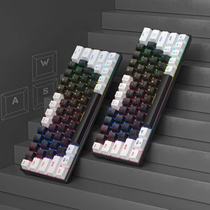 ZXX561 63 teclas Azul Rojo interruptor personalizado Keycap Mini juegos con cable Usb 3,0 teclados moda RGB retroiluminado Teclado mecánico óptico - Product Image 5