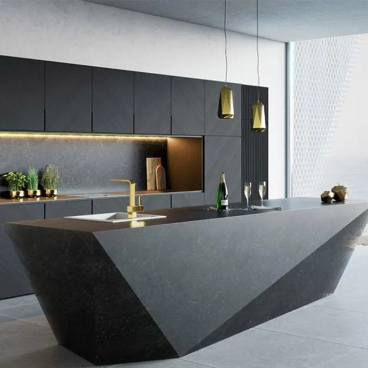 Cocina completa, mueble de cocina moderno de diseño de madera sólida, hecho en china