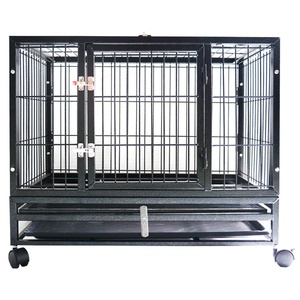 2022 Offres Spéciales Différentes Tailles en acier inoxydable chien cage <span class=keywords><strong>cages</strong></span> à chien chenils métal en plein air cage pour chiens - Product Image 3