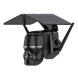 Wifi 1080Pソーラーカメラ360 View防水AI人間検出リモートモニターカメラ、ソーラーパネル付き - Product Image 1