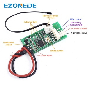 DC 12V4線式ファン温度速度コントローラーPWM温度コントローラーPCファン/アラーム用4線式 - Product Image 4