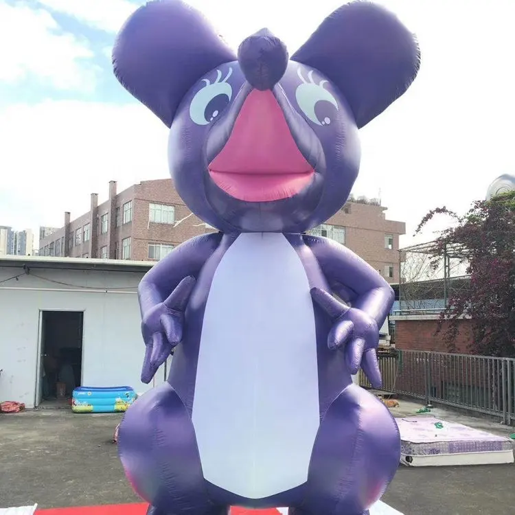 Ratón inflable de dibujos animados para decoración de la calle, mascota gigante atractiva para exteriores