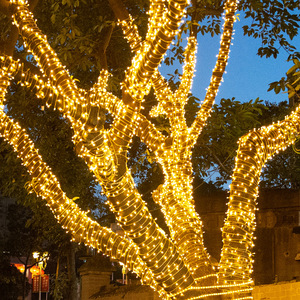 Cadena de luces <span class=keywords><strong>LED</strong></span> intermitentes de colores pequeños para exteriores, impermeable, cielo, estrellas y árbol, atmósfera, luces colgantes, luces decorativas de estrellas - Product Image 1