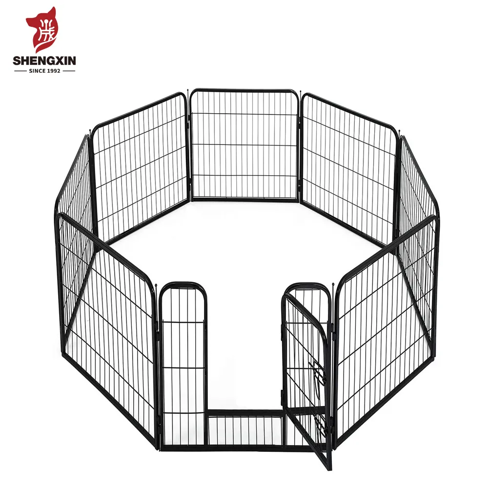 Metal Wire Outdoor Pet Playpen Portable Dog Fence 8 panels Puppy Exercise Pen