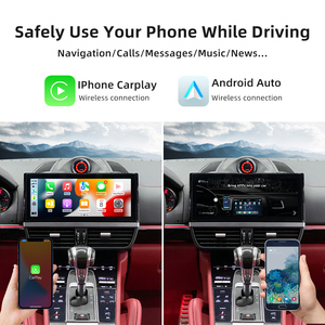 12.3 Android12 autoradio con navigazione GPS funzioni DSP RGB WiFi Carplay arresto orologio AC pannello kit per Porsche Cayenne