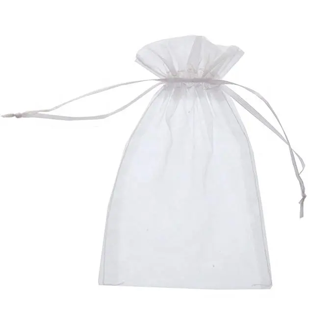 Puro del organza del sacchetto di drawstring sacchetti della festa nuziale di natale di favore del regalo borse