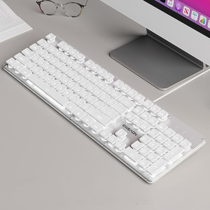 Tastiera muta cablata confortevole sensazione meccanica tastiera e mouse ufficio giochi - Product Image 1