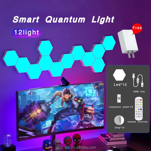 Aoying altıgen duvarlar için LED ışık s, akıllı RGBIC müzik Sync oyun odası dekoratif aydınlatma, oyuncular için RGB LED ışık ışık panelleri - Product Image 1